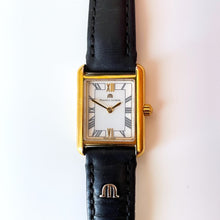 Load image into Gallery viewer, Ladies&#39; Maurice Lacroix Tank Style Quartz Watch With Gold-Plated Case and Leather Strap
