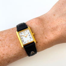 Load image into Gallery viewer, Ladies&#39; Maurice Lacroix Tank Style Quartz Watch With Gold-Plated Case and Leather Strap
