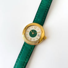 Load image into Gallery viewer, 90s Ladies&#39; Yves Saint Laurent Quartz Watch with Green Strap and Dial
