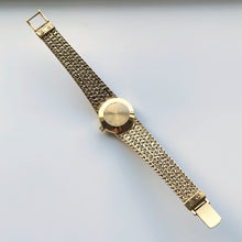 Load image into Gallery viewer, 1978 Gold-Plated Ladies&#39; Bulova Accutron Quartz Watch With Braided Mesh Bracelet
