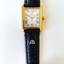 Load image into Gallery viewer, Ladies&#39; Maurice Lacroix Tank Style Quartz Watch With Gold-Plated Case and Leather Strap
