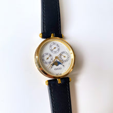 Load image into Gallery viewer, Very Rare Unisex 90s Gucci Moonphase Quartz Watch with Three Sub-Dials
