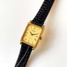 Load image into Gallery viewer, Ladies&#39; Raymond Weil Tank Style Quartz Watch With Gold-Plated Case and Leather Strap
