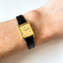 Load image into Gallery viewer, Ladies&#39; Raymond Weil Tank Style Quartz Watch With Gold-Plated Case and Leather Strap
