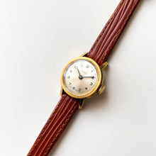 Load image into Gallery viewer, Gold-Plated Timex Mechanical Watch with Round Silver Dial
