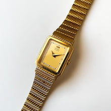 Load image into Gallery viewer, 1988 Ladies&#39; Gold-Tone Seiko Quartz Watch with Rectangular Dial
