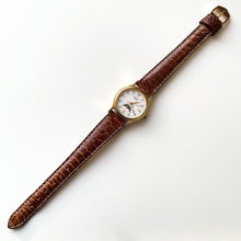 Load image into Gallery viewer, Ladies&#39; 90s Moon Phase Seiko Quartz Watch with Brown Leather Strap
