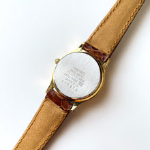 Load image into Gallery viewer, Ladies&#39; 90s Moon Phase Seiko Quartz Watch with Brown Leather Strap
