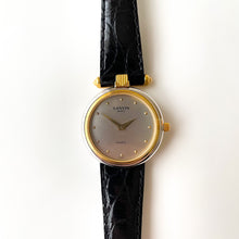 Load image into Gallery viewer, Vintage Ladies&#39; Lanvin Watch with Black Leather Strap
