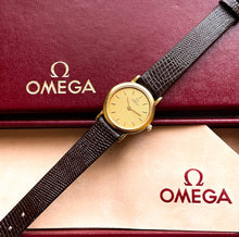 Load image into Gallery viewer, Tiny 1980s Omega De Ville Ladies&#39; Vintage Quartz Watch
