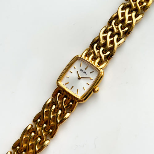 Thin 1990 Gold-Plated Ladies' Seiko Quartz Watch