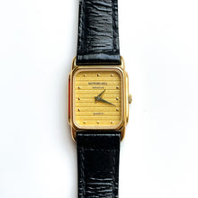 Load image into Gallery viewer, Ladies&#39; Raymond Weil Tank Style Quartz Watch With Gold-Plated Case and Leather Strap
