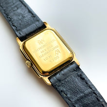 Load image into Gallery viewer, Ladies&#39; Raymond Weil Tank Style Quartz Watch With Gold-Plated Case and Leather Strap
