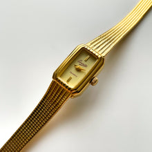 Load image into Gallery viewer, Tiny Ladies&#39; Gold-Tone Everite Quartz Watch with Rectangular Dial
