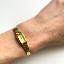 Load image into Gallery viewer, Tiny Ladies&#39; Gold-Tone Everite Quartz Watch with Rectangular Dial
