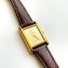 Load image into Gallery viewer, Ladies&#39; Raymond Weil Tank Style Quartz Watch With Gold-Plated Case and Leather Strap
