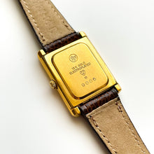 Load image into Gallery viewer, Ladies&#39; Raymond Weil Tank Style Quartz Watch With Gold-Plated Case and Leather Strap
