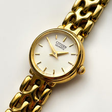 Load image into Gallery viewer, Vintage Gold-Tone Ladies&#39; Citizen Quartz Watch with Thin Bracelet
