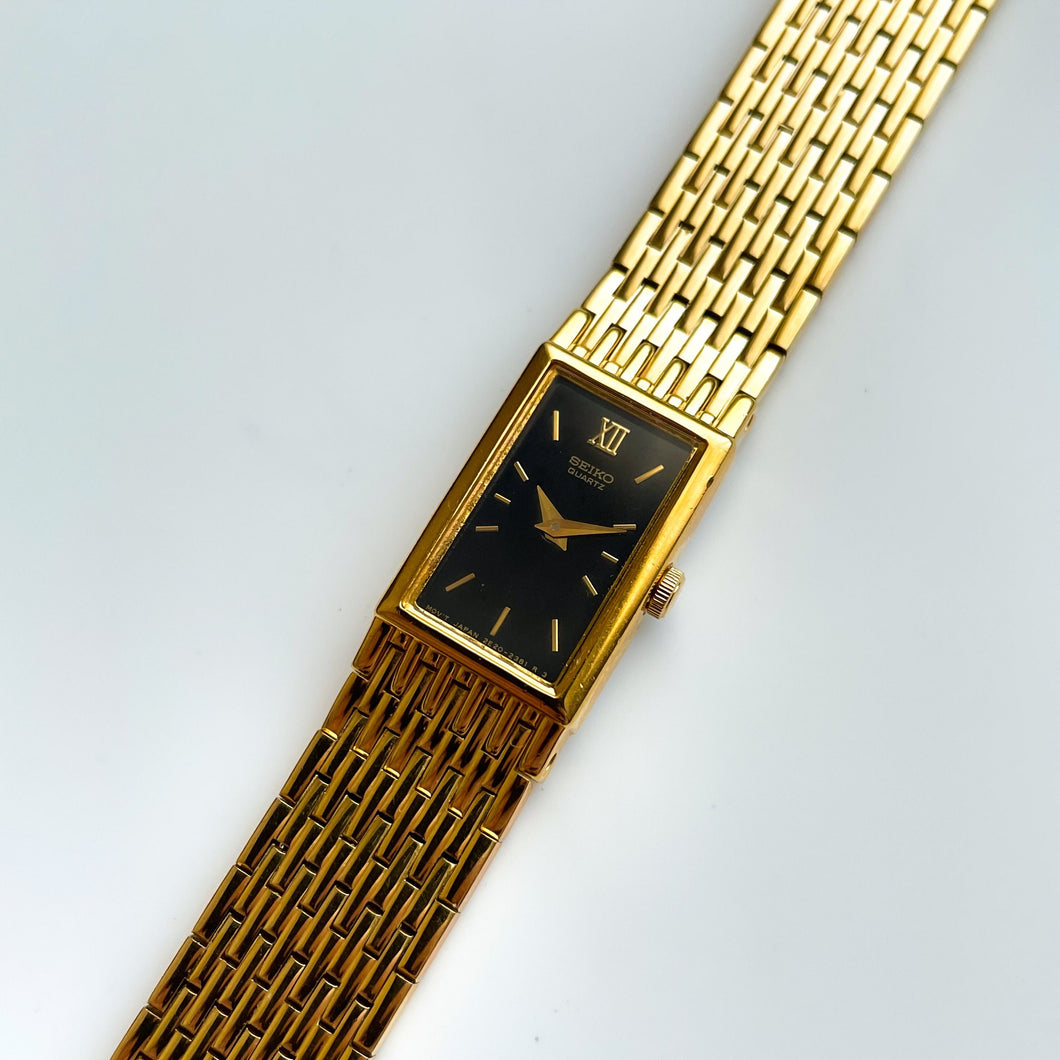 Thin 1990 Gold-Plated Ladies' Seiko Quartz Watch