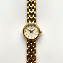 Load image into Gallery viewer, Vintage Gold-Tone Ladies&#39; Citizen Quartz Watch with Thin Bracelet
