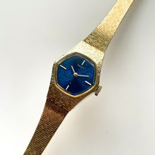 Load image into Gallery viewer, 1974 Gold-Tone Seiko Mechanical Watch with Blue Dial
