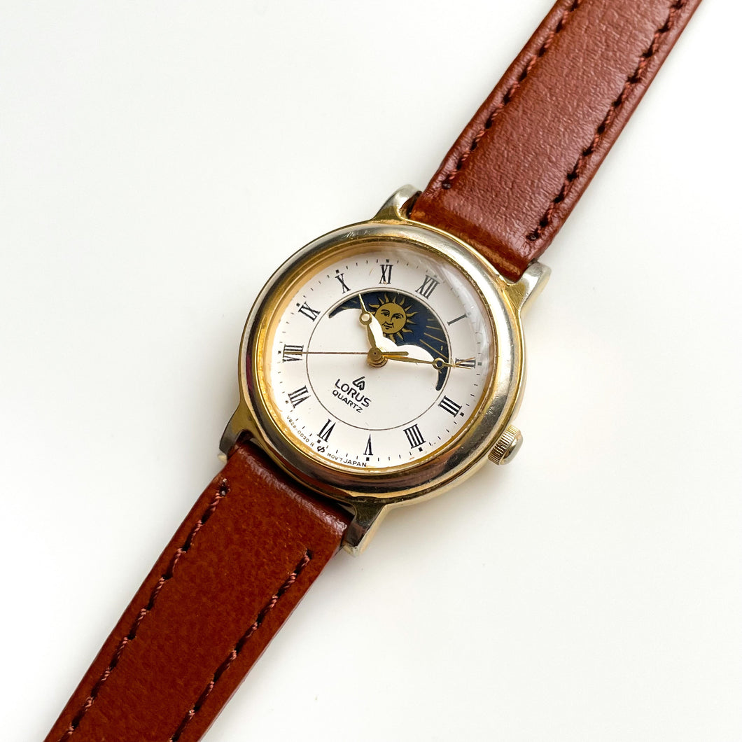 Vintage Lorus Sun & Moon Phase Quartz Watch