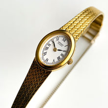 Load image into Gallery viewer, 1990s Ladies&#39; Gold-Tone Seiko Quartz Watch with Oval Dial
