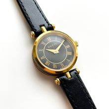 Load image into Gallery viewer, Vintage 1990 Ladies&#39; Gucci Stack Watch with Black Dial
