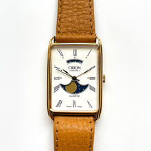 Load image into Gallery viewer, Vintage Unisex Orion Moon Phase Quartz Watch with Rectangular Dial
