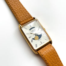 Load image into Gallery viewer, Vintage Unisex Orion Moon Phase Quartz Watch with Rectangular Dial
