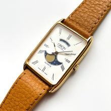 Load image into Gallery viewer, Vintage Unisex Orion Moon Phase Quartz Watch with Rectangular Dial
