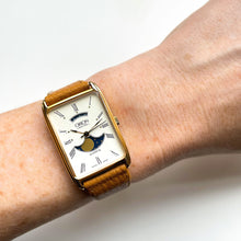 Load image into Gallery viewer, Vintage Unisex Orion Moon Phase Quartz Watch with Rectangular Dial
