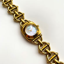 Load image into Gallery viewer, 1990s Gucci Quartz Watch with Mother of Pearl Dial and Gold-Plated Bracelet
