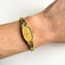 Load image into Gallery viewer, Thin 1990s Gold-Plated Ladies&#39; Seiko Quartz Watch
