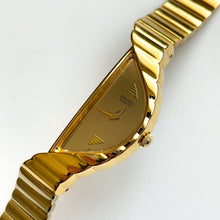 Load image into Gallery viewer, Thin Gold-Tone 1990 Ladies&#39; Seiko Quartz Watch with Asymmetrical Dial
