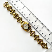 Load image into Gallery viewer, 1990s Gucci Quartz Watch with Mother of Pearl Dial and Gold-Plated Bracelet
