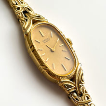 Load image into Gallery viewer, Thin 1990s Gold-Plated Ladies&#39; Seiko Quartz Watch
