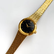 Load image into Gallery viewer, 1990s Ladies&#39; Gold-Tone Seiko Quartz Watch with Black Round Dial
