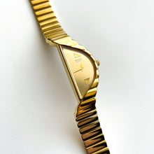 Load image into Gallery viewer, Thin Gold-Tone 1990 Ladies&#39; Seiko Quartz Watch with Asymmetrical Dial
