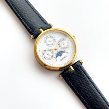 Load image into Gallery viewer, Very Rare Unisex 1989 Gucci Moonphase Quartz Watch with Three Sub-Dials
