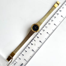 Load image into Gallery viewer, 1990s Ladies&#39; Gold-Tone Seiko Quartz Watch with Black Round Dial
