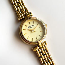 Load image into Gallery viewer, Petite Ladies&#39; Rotary Quartz Watch With Gold-Plated Bracelet and Round Dial
