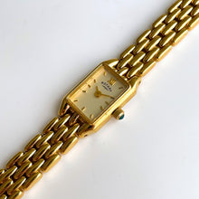 Load image into Gallery viewer, Petite Ladies&#39; Rotary Quartz Watch With Gold-Plated Bracelet and Rectangular Dial
