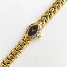 Load image into Gallery viewer, Rare Vintage 1993 Gold-Plated Ladies&#39; Seiko Quartz Watch With Diamond Bezel
