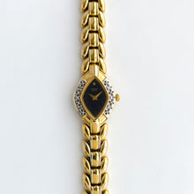 Load image into Gallery viewer, Rare Vintage 1993 Gold-Plated Ladies&#39; Seiko Quartz Watch With Diamond Bezel
