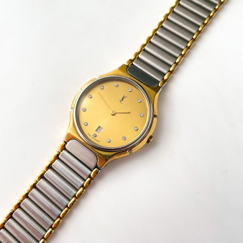 Vintage 90s Duo-Tone Yves Saint Laurent Ladies' Quartz Watch