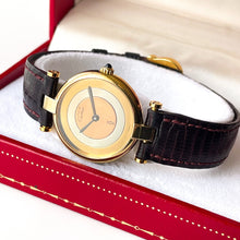 Load image into Gallery viewer, Vintage Ladies&#39; Cartier Must Colisée Vermeil - Gold-Plated Silver 925 with Three Tone Dial
