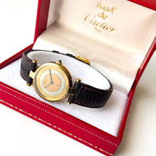 Load image into Gallery viewer, Vintage Ladies&#39; Cartier Must Colisée Vermeil - Gold-Plated Silver 925 with Three Tone Dial
