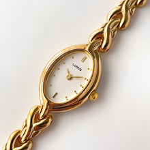 Load image into Gallery viewer, Ladies Lorus Watch with Gold Tone Bracelet and White Oval Dial
