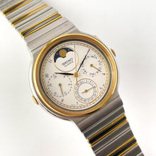 Load image into Gallery viewer, Rare Vintage 1987 Seiko Calendar Moon Phase Quartz Watch
